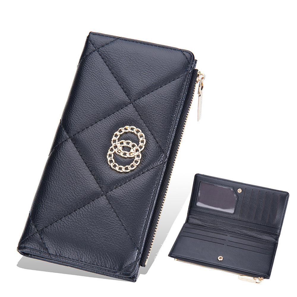 Ny Tegnebog Dame Lang Lynlås Møntpung Flere Kortpladser Tegnebog Dame Koreansk Clutch