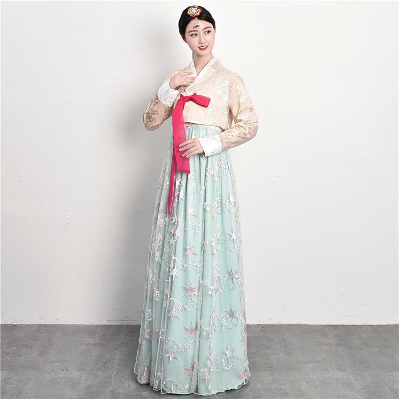 Traditional Court Korean Ethnic Dance Performance Dress
