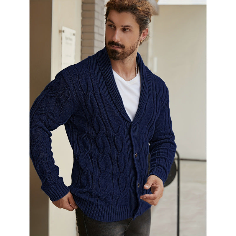 Strikket cardigan med print Afslappet langærmet sweater