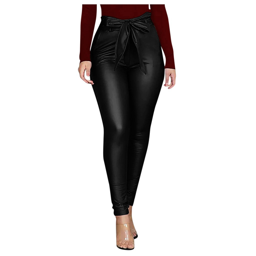 Stramme PU-læderleggings