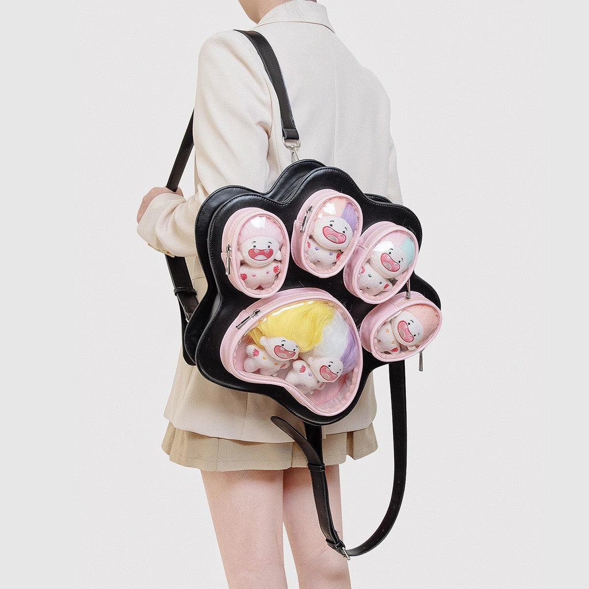 New Multi-layer Cat Paw Japanese Cute Ladies' Bag