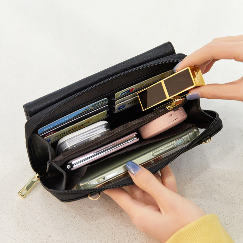 Touch Screen Phone Bag Women's Crossbody Anti-theft Swiping Long Wallet