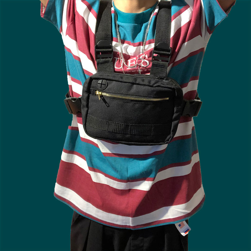 Functional tactical chest bag male vest backpack