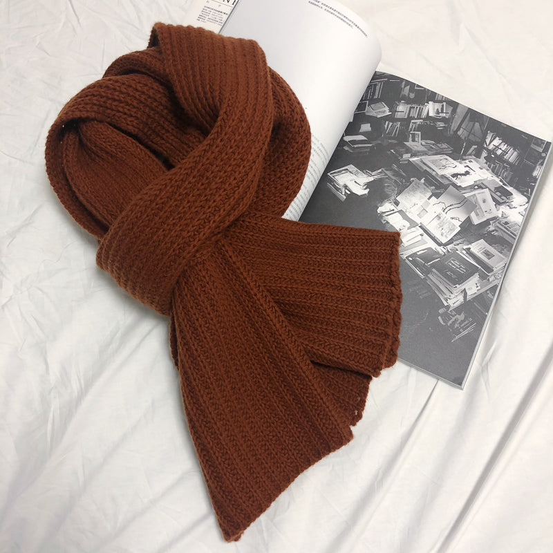Rusty Wool Coarse Thread Caramel Scarf