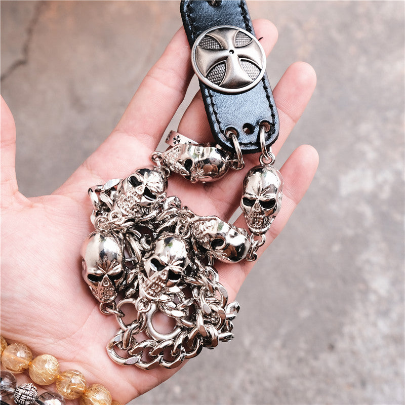 Punk Ghost Head Bundy Out Of The Street Waist Chain Alloy Phants Zipper