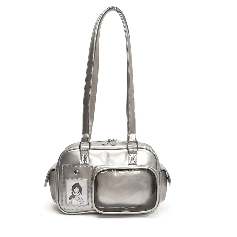 Large Capacity Crossbody Transparent Two-dimensional Cartoon Backpack