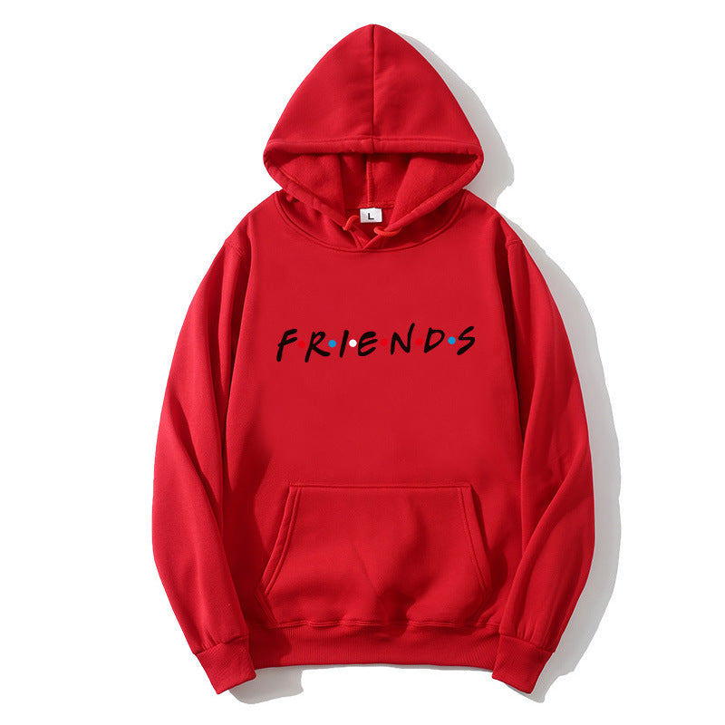 Dame hættetrøje med lange ærmer og 'Letter Friend'-print