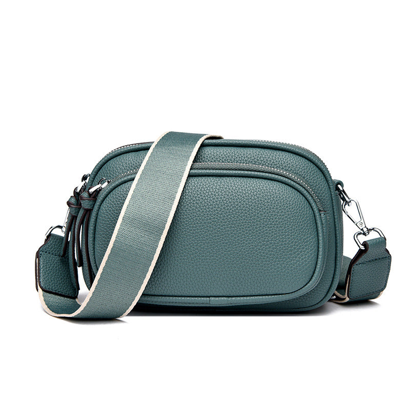 Simple And Versatile Crossbody Texture Multi-layer Small Square Bag