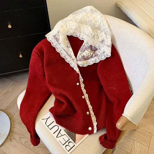 Lazy Chic Sweater Coat Loose French Top