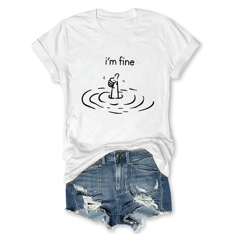 Women's Round Neck T-shirt Summer Quick-drying Cotton-like T-shirt