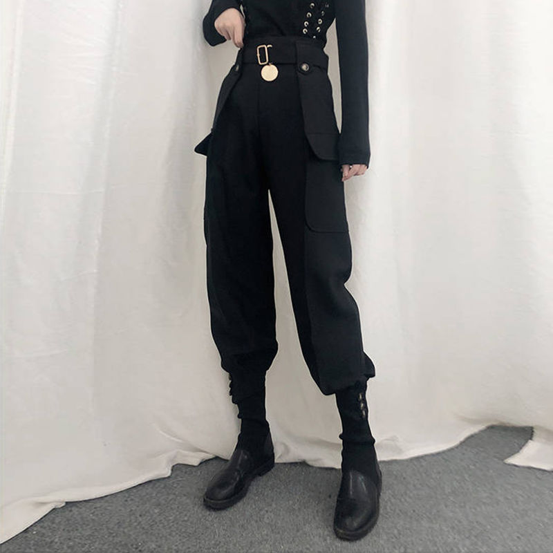 High-waisted strapping overalls for women