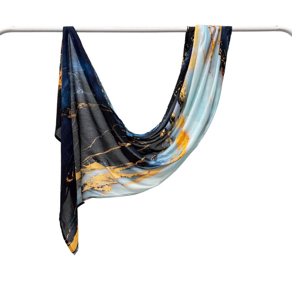 Modal Cotton Headscarf Marble Digital Printing