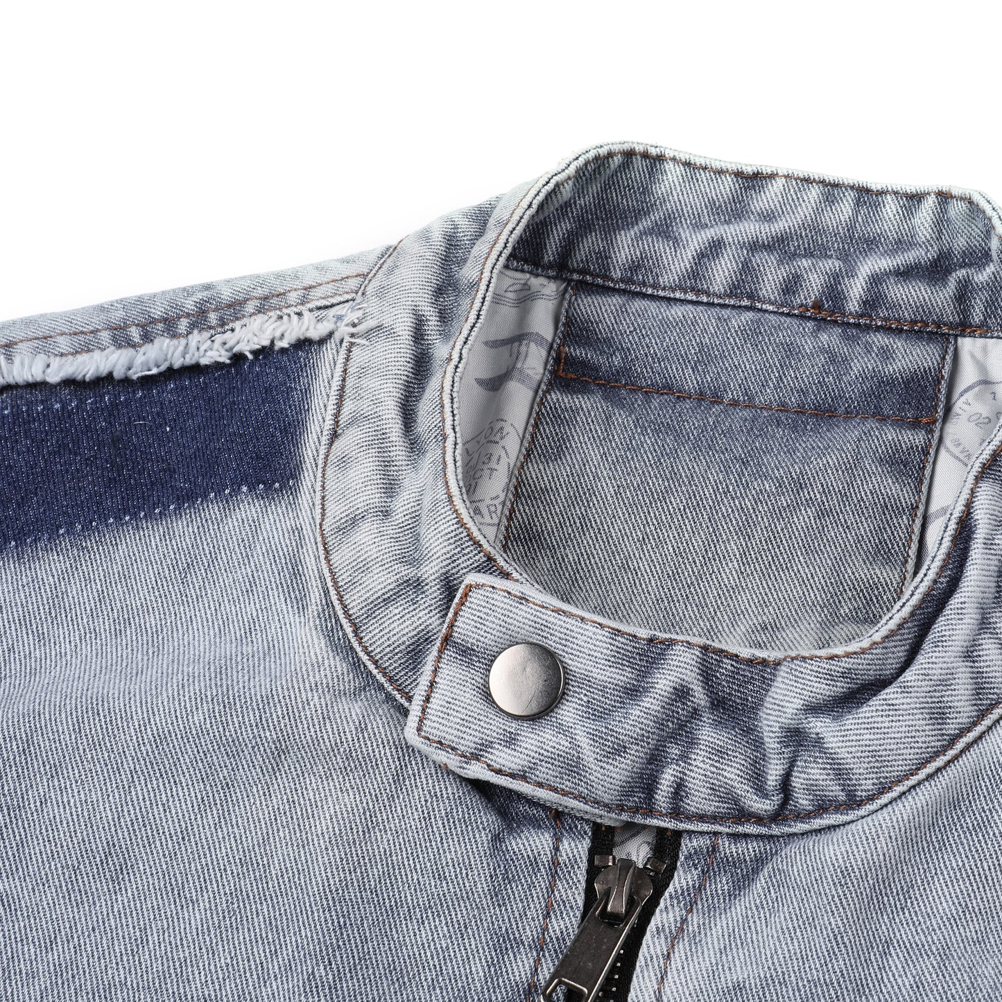Men's Retro Denim Patchwork Jacket - Trendy Style