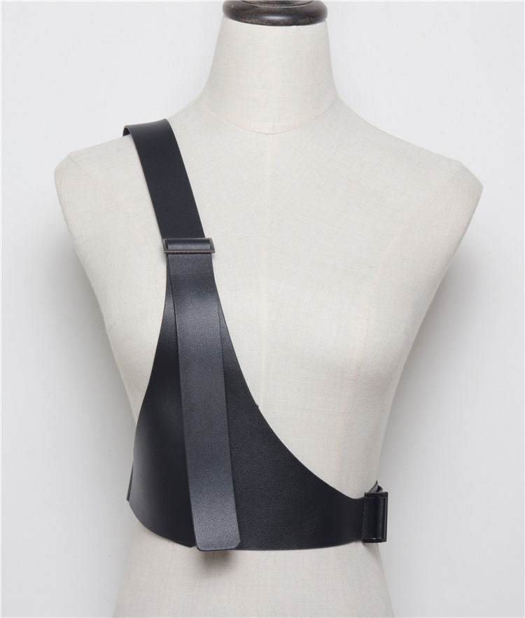 Harnais asymétrique en imitation cuir
