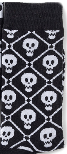Animal Colorful Skull Print Cotton Middle Tube Socks