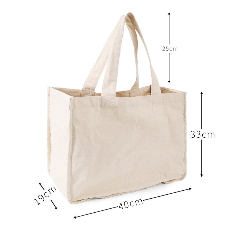 Cotton Split Shopping Supermarket Fruit And Vegetable Portable Canvas Bag