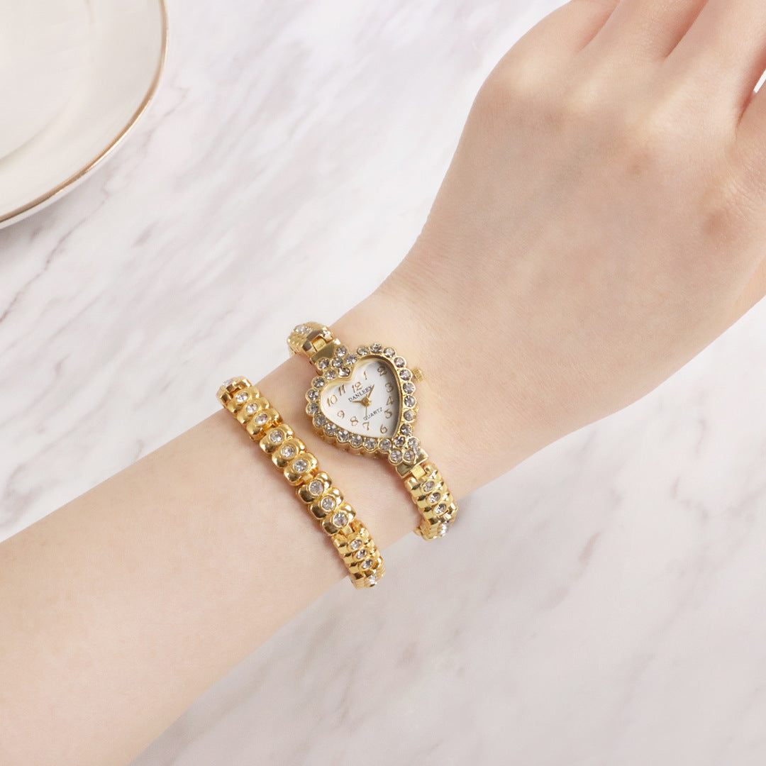 Fashion Personalized Diamond Women's Watch Heart-shaped Rhinestone