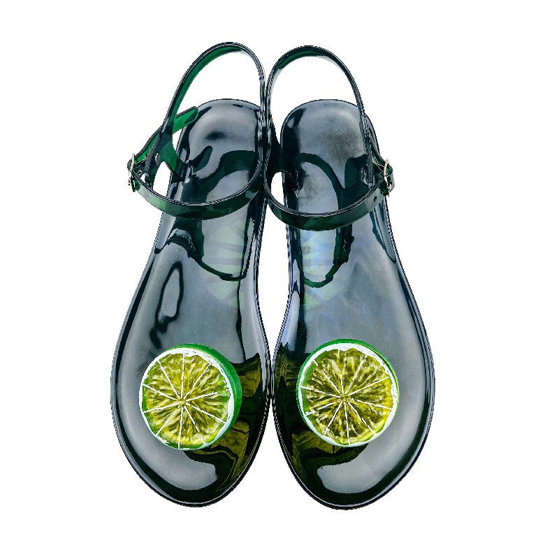 Women's Non-slip Soft Bottom Jelly Sandals Pineapple Beach