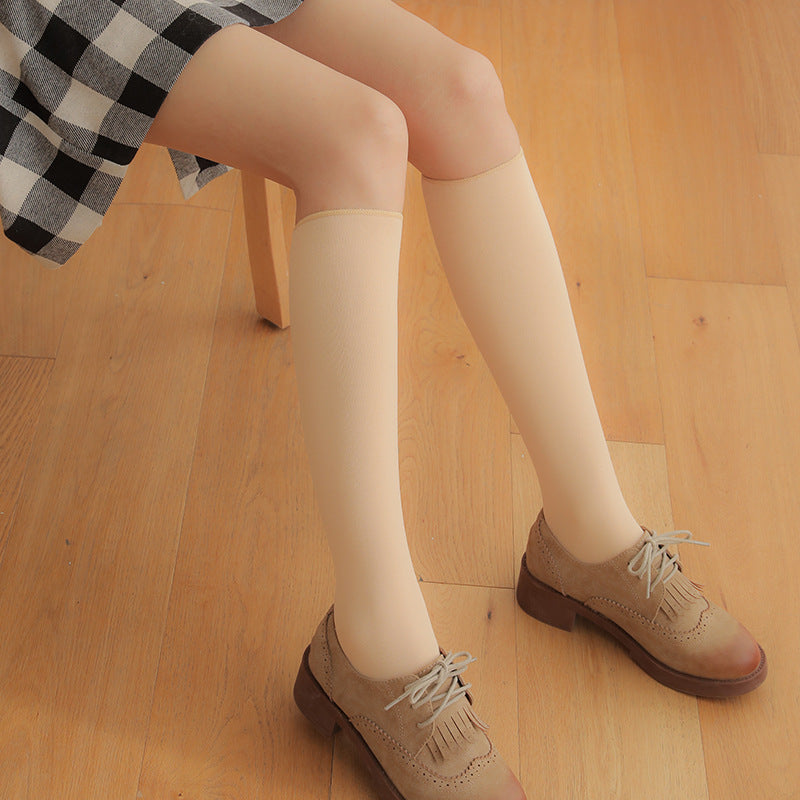 Ladies Snow Sleeping Cold Stretch Black Over Knee Socks