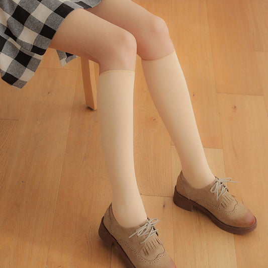 Ladies Snow Sleeping Cold Stretch Black Over Knee Socks
