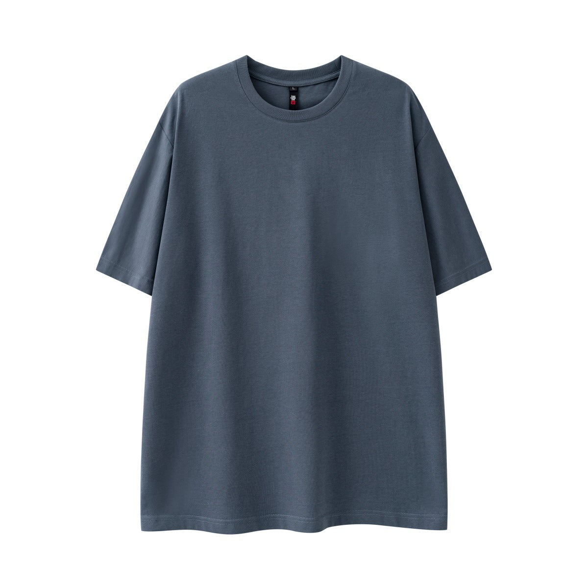 280g Pure Cotton Solid Color Short Sleeve American Casual Loose Shoulder T-shirt