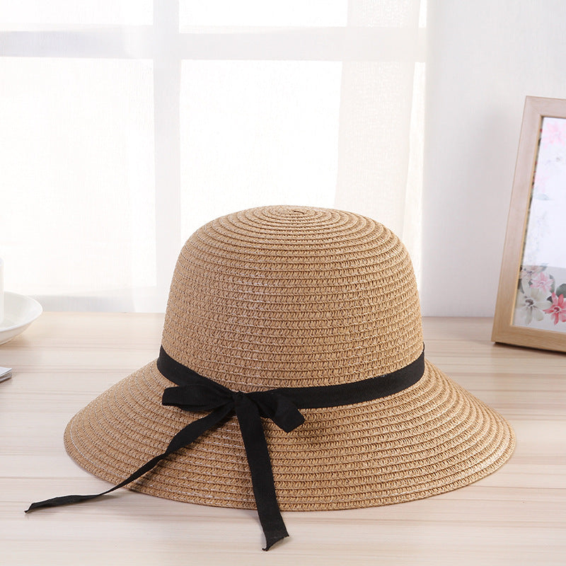 Ribbon Bow Sunscreen Holiday Fisherman Hat Large Brim