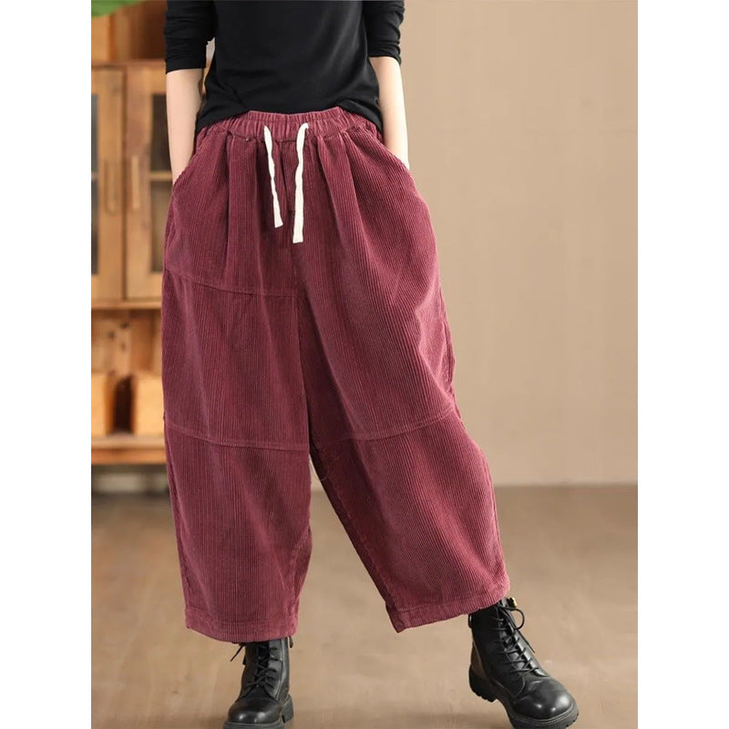 Stylish Harem Pants With A Designer Touch, Hong Kong-style Plus-size Trousers