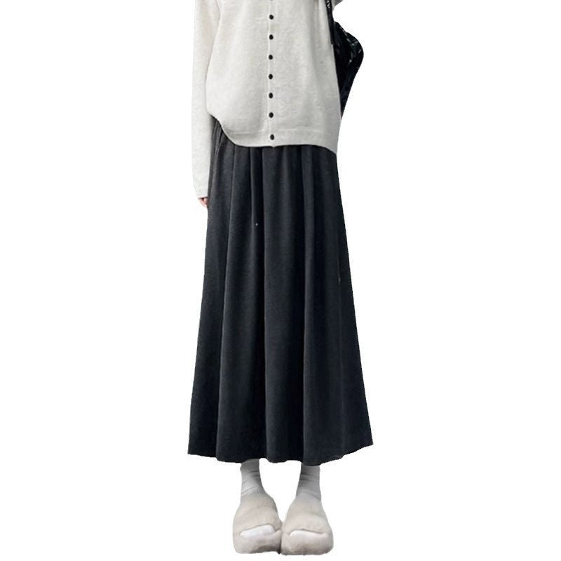 Mid-length High Waist Drooping Slimming Skirt