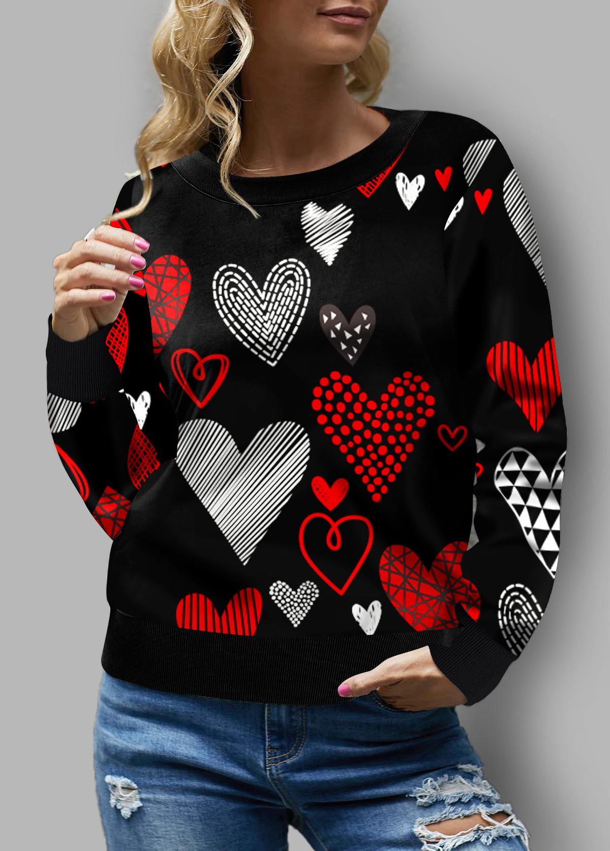 Dame Batikprint Rund Hals Raglan Afslappet Løs Sweatshirt