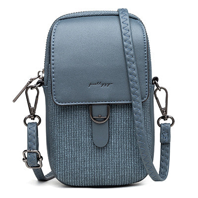 Vertical mobile phone shoulder bag