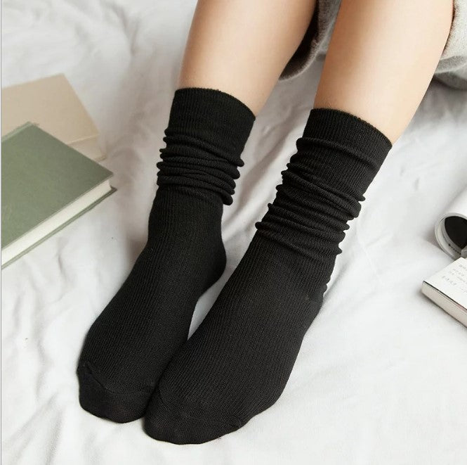 Japanese autumn winter vintage lace cotton socks
