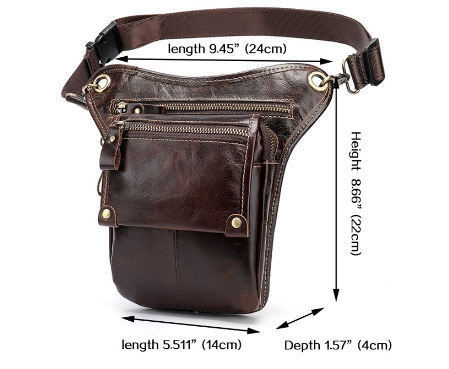 Vintage leather crossbody bag