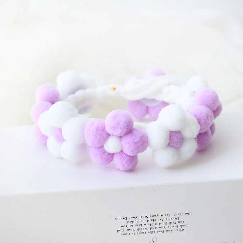 Pet Polyester Flower Woven Adjustable Collar