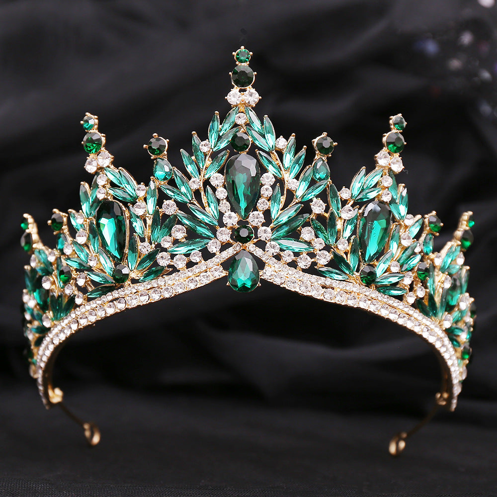 Bridal Crystal Leaf Crown Headdress Female