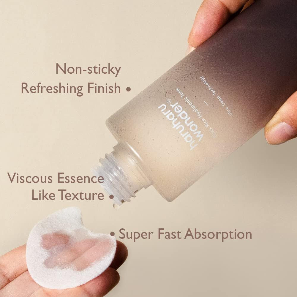 Haruharu Wonder Black Rice Hyaluronic Toner, Arroz Negro, Ácido Hialurónico, Fragrancia Lavanda, Para Todas Las Pieles, Skincare Coreano, Mejora Textura De La Piel, Libre Crueltad Animal, 150Ml