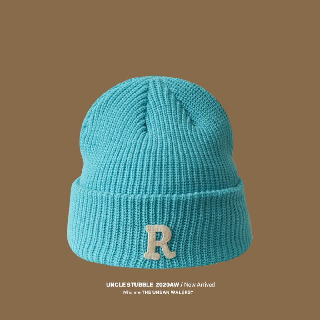 Winter Women's Good-looking Round Face Korean Knitted Woolen Cap