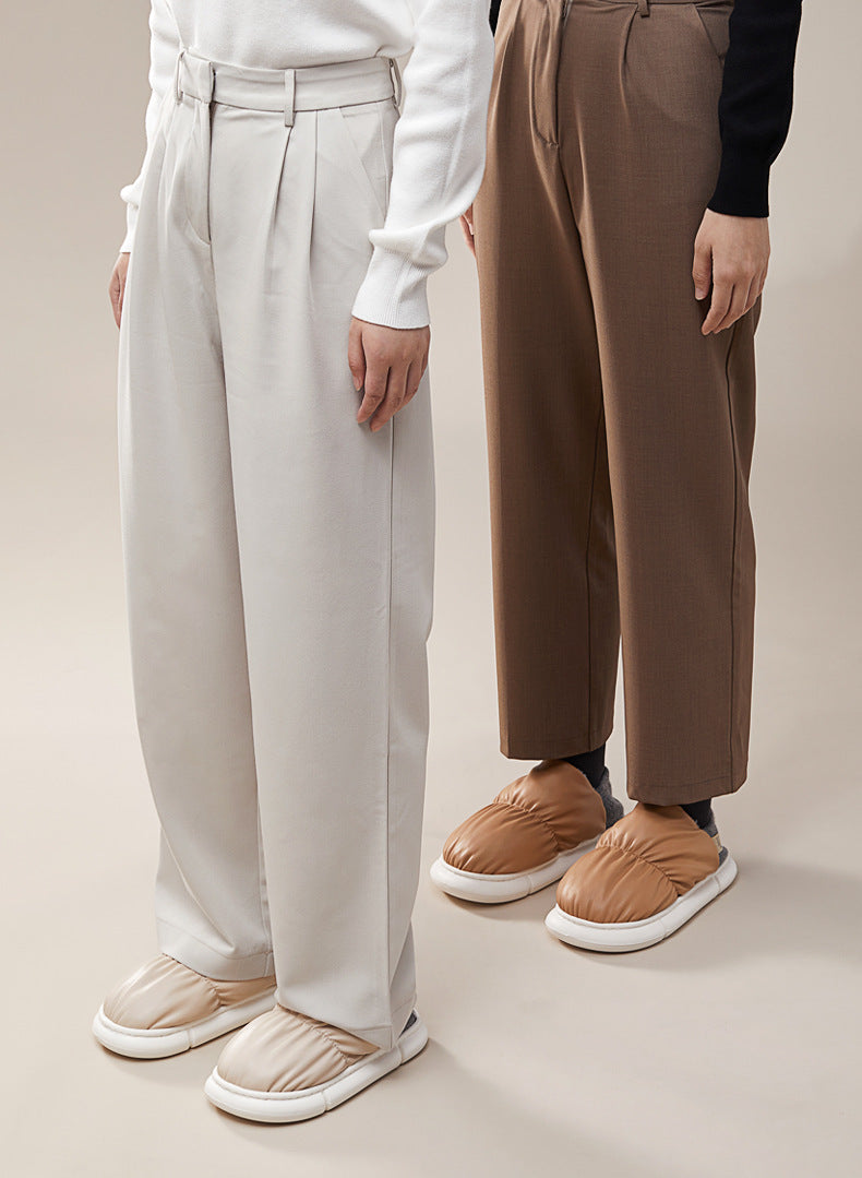 Thicken Warm Confinement Shoes Plush Slippers