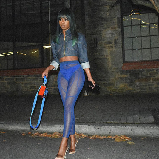 See-through Mesh Breathable High Waist Buttocks