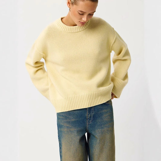 Ladies New Autumn And Winter Loose Round Neck Sweater