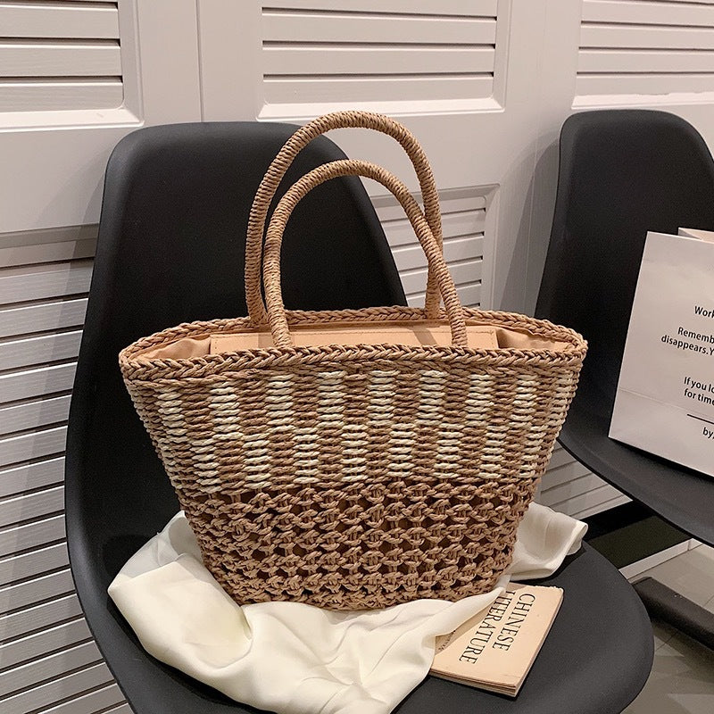 Large Capacity Woven Bag Fashion Portable Single