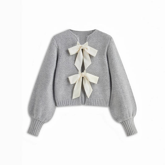 Womens Polyester Long-sleeved Knitted Sweater