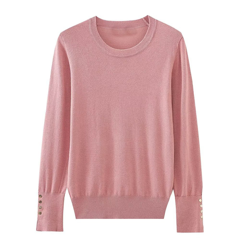 Women's Round Neck Slim Bottoming Basic Sweater