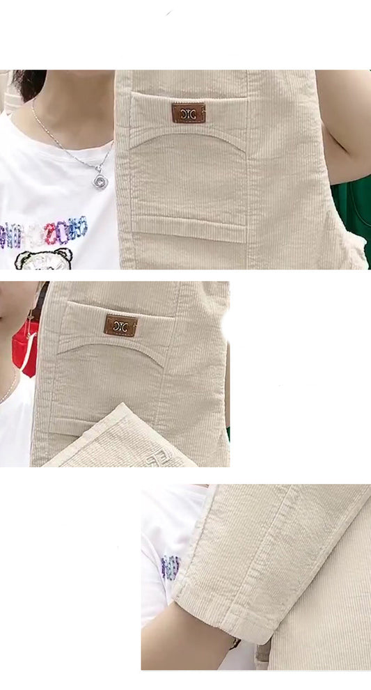 Korean Style Loose Corduroy High Waist Pencil Trousers