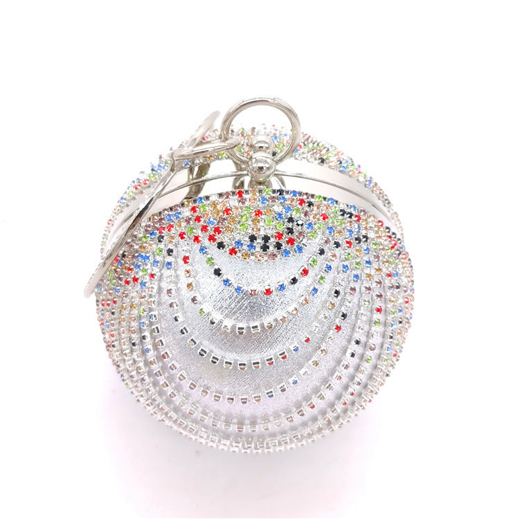 Small Round Spherical Dinner Bag Versatile Handheld Dress Garment Bag Cosmetic Bag