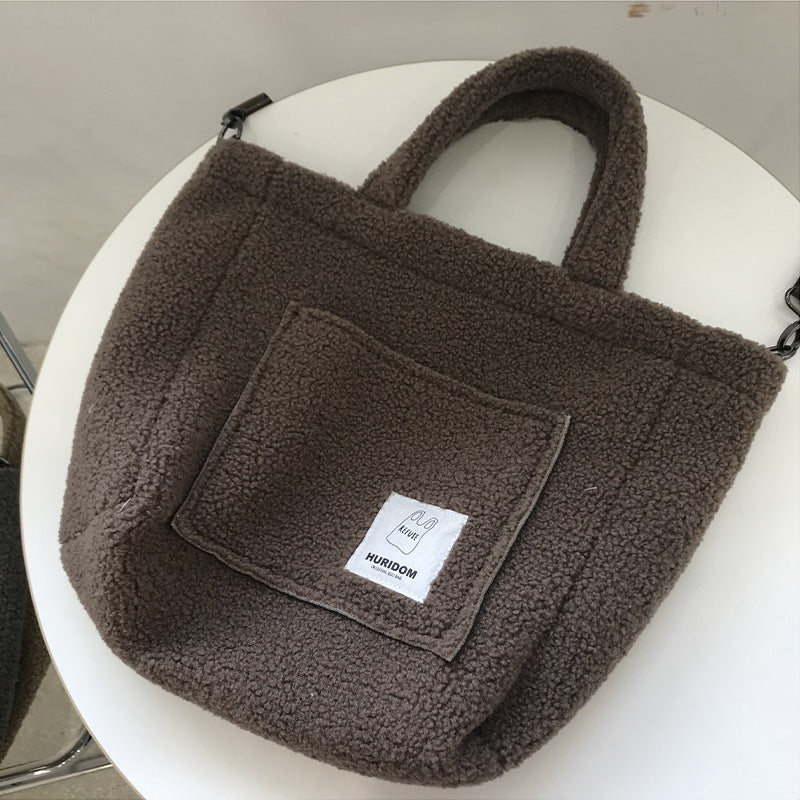 Lamb Hair Casual Messenger Bag Portable