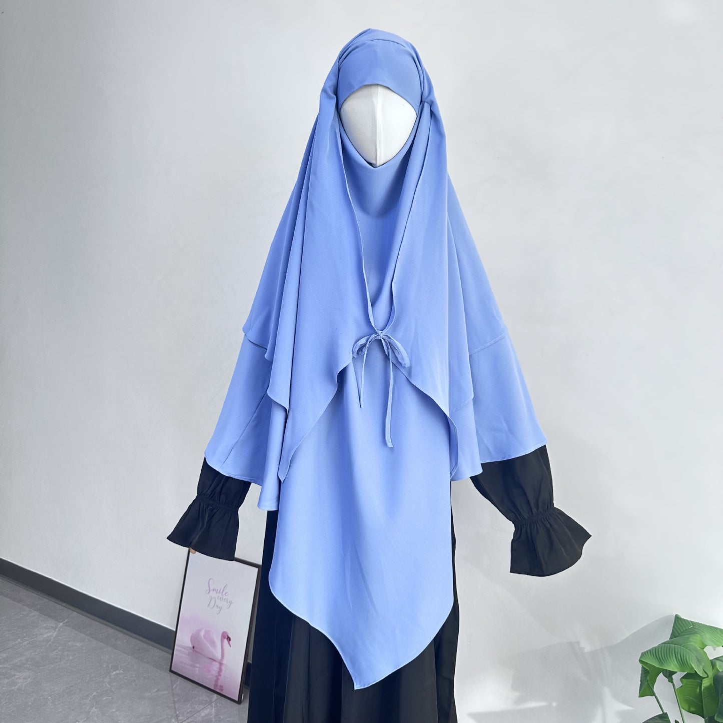 Middle East Turkey Solid Color Double-layer Headscarf