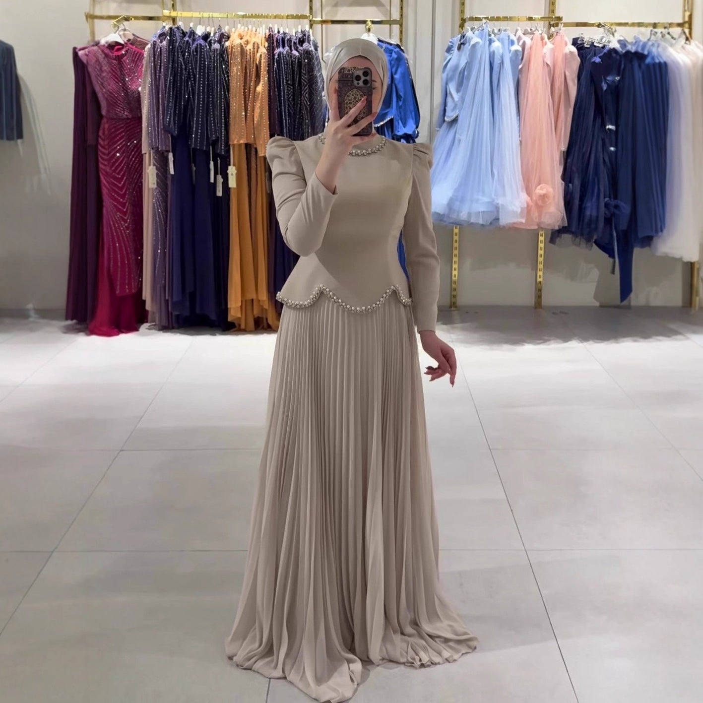 Womens Casual And Stylish Mock-neck Top And Skirt Set
