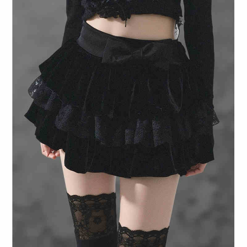 Women's Autumn And Winter A- Line Slimming Pleated Tiered Skirt