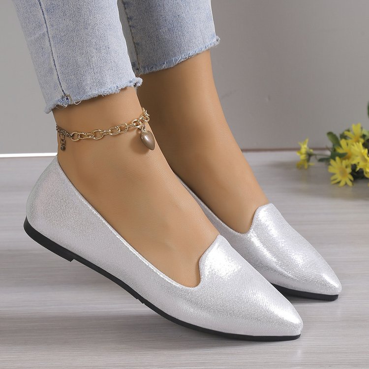 Plus Size Shallow Mouth Pumps Women's New Simple Flat Gommino