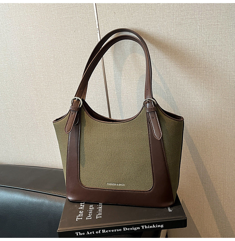 Womens Retro Commuter Tote Shoulder Bag